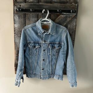 Men's Vintage Big "E" Stone Wash Jean Jacket Please Read description